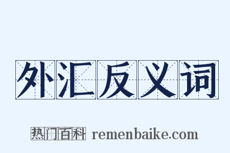 外汇反义词是什么意思的图片
